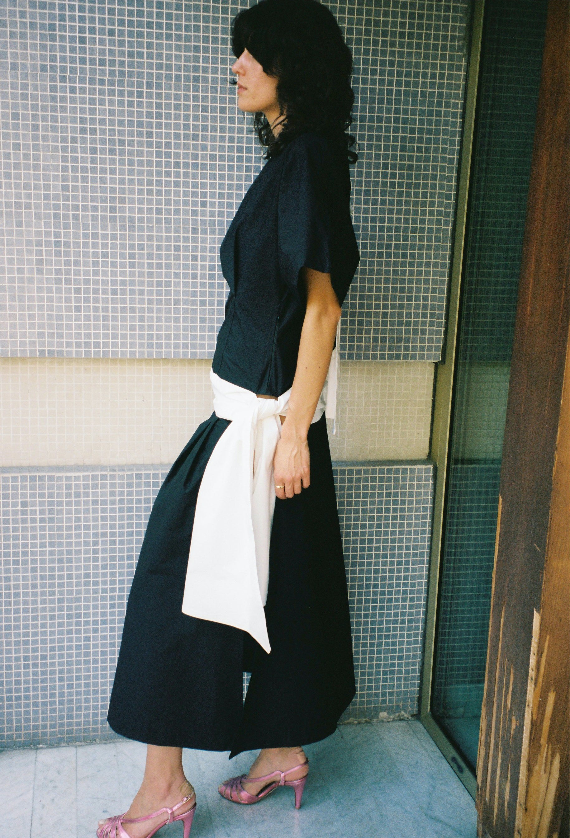 Louise Dress, Black & White