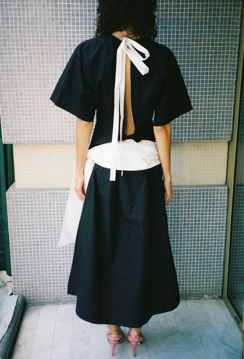 Louise Dress, Black & White
