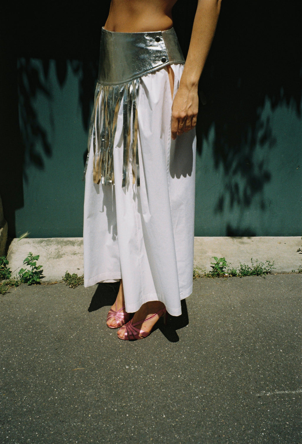 Rio Belt, Metallic Silver