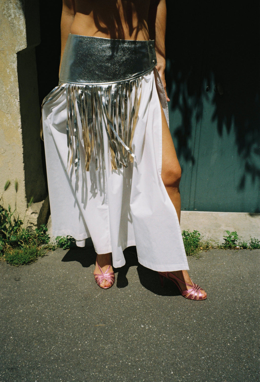 Rio Belt, Metallic Silver