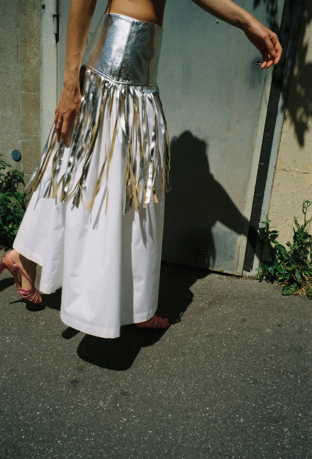 Rio Belt, Metallic Silver