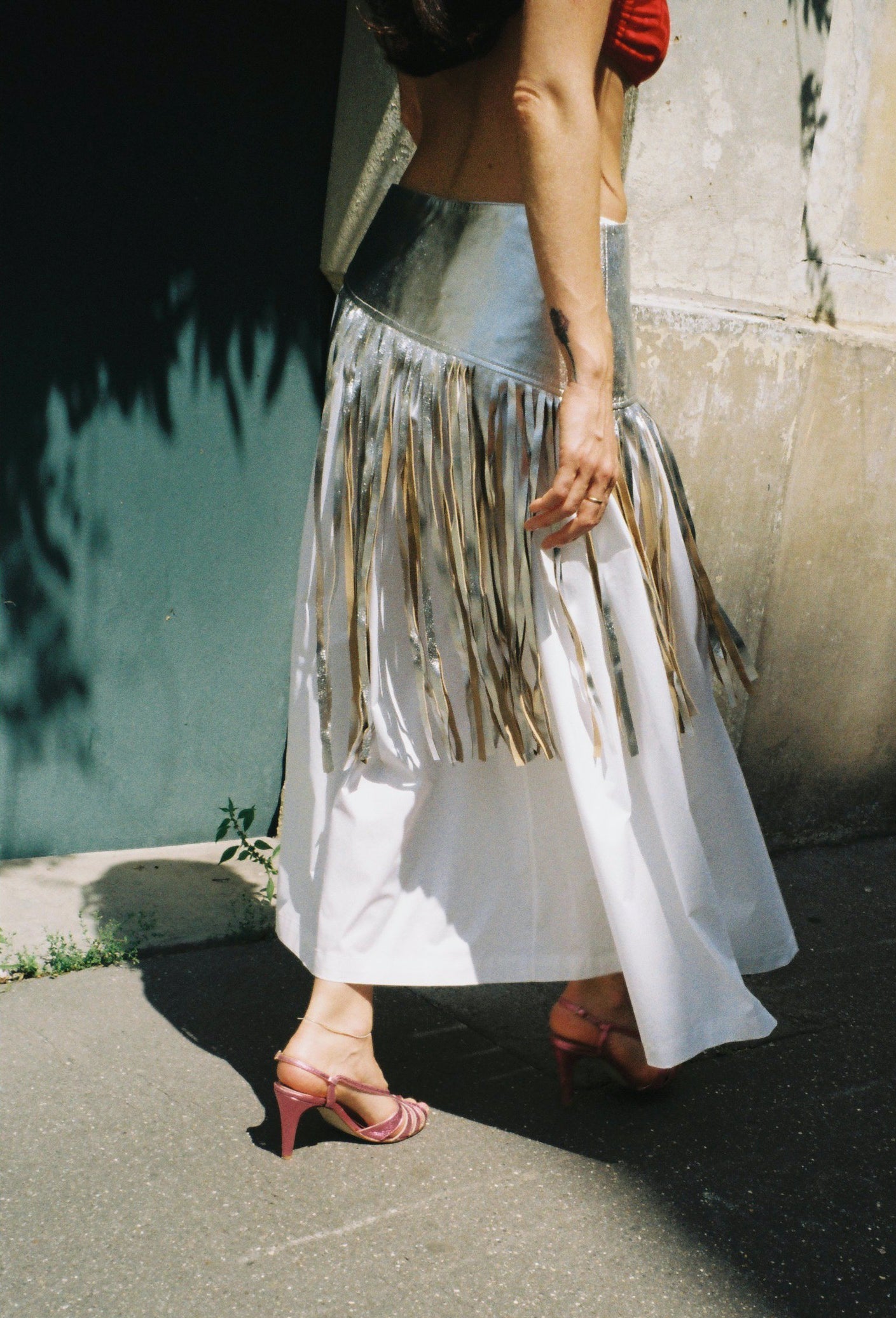 Rio Belt, Metallic Silver