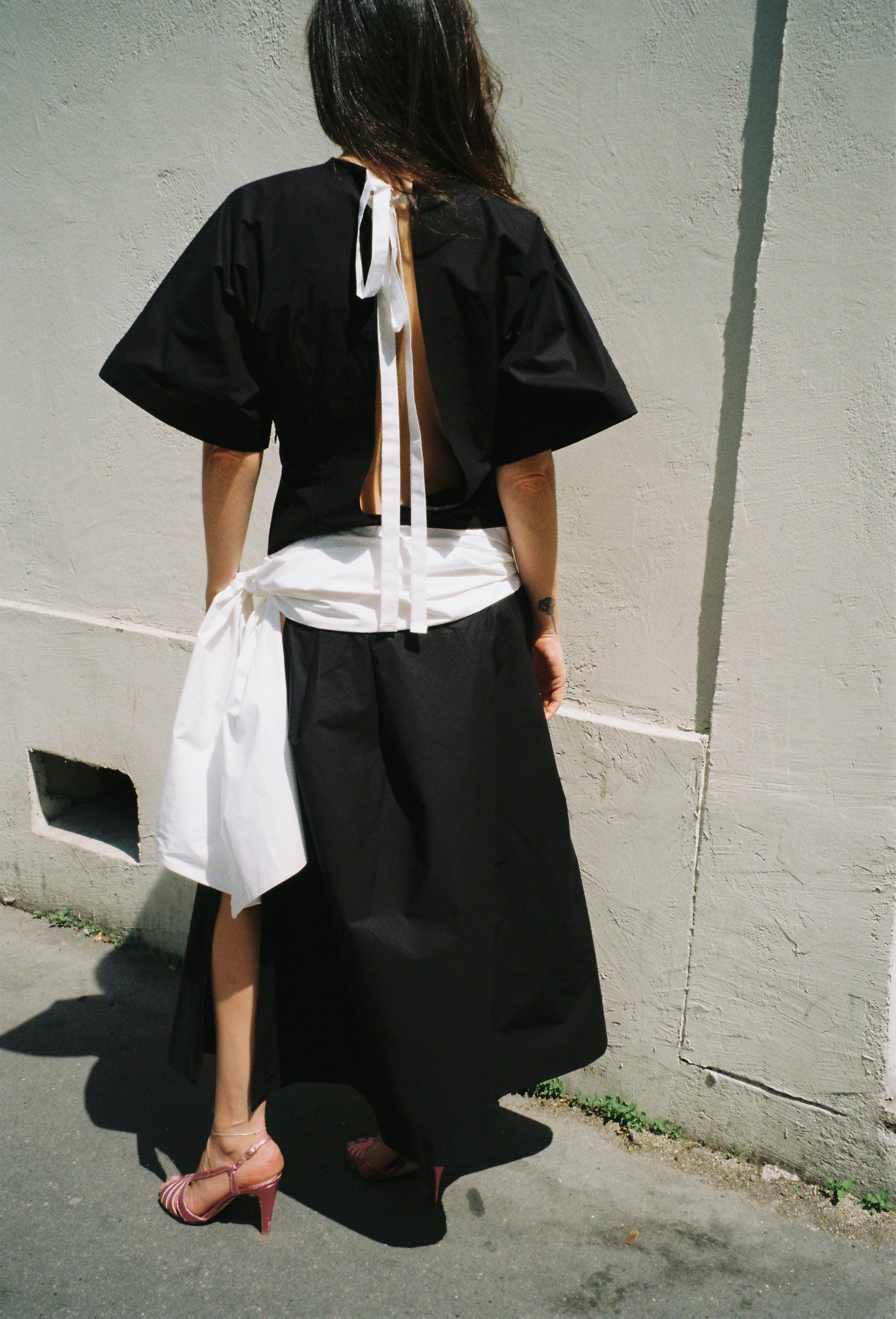 Louise Dress, Black & White