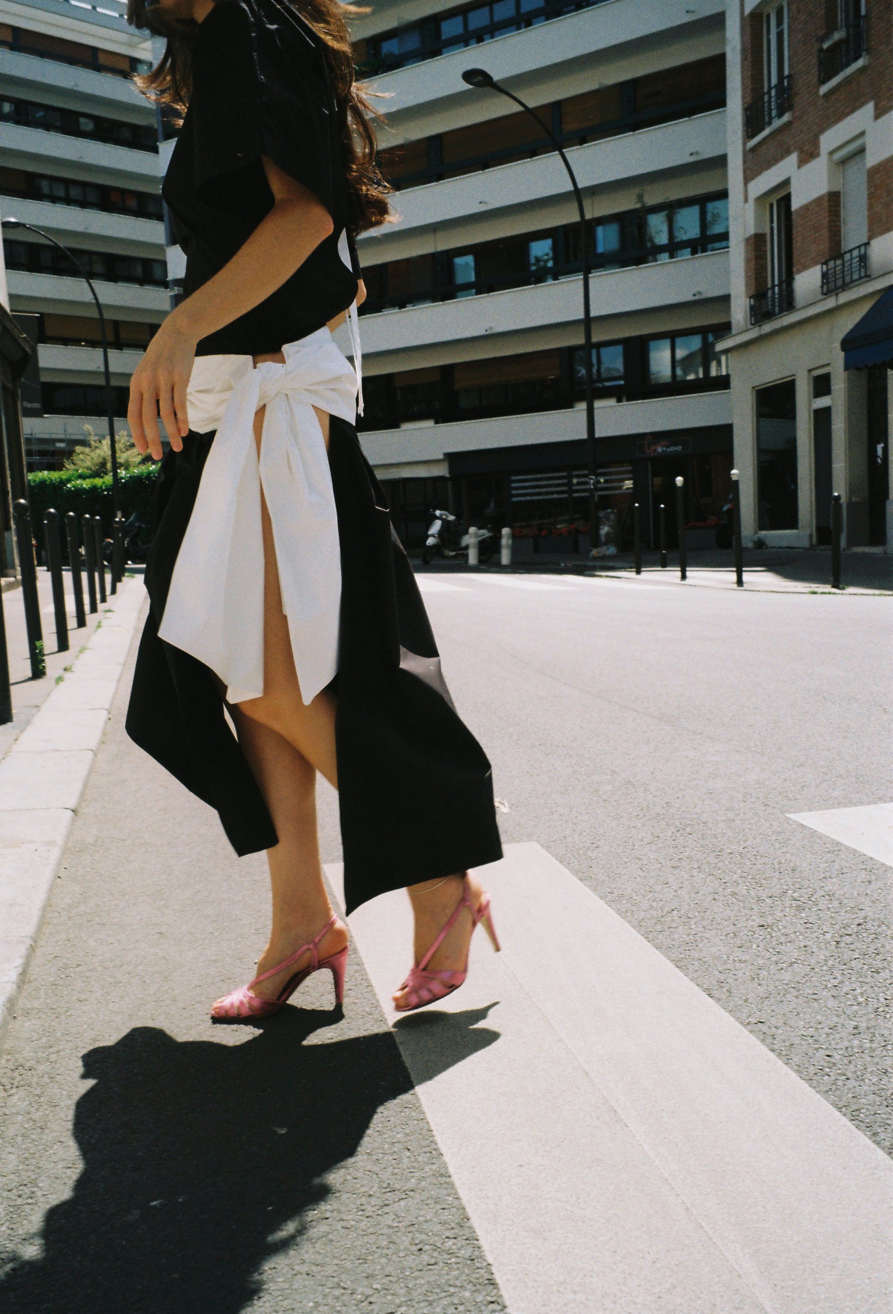Louise Dress, Black & White