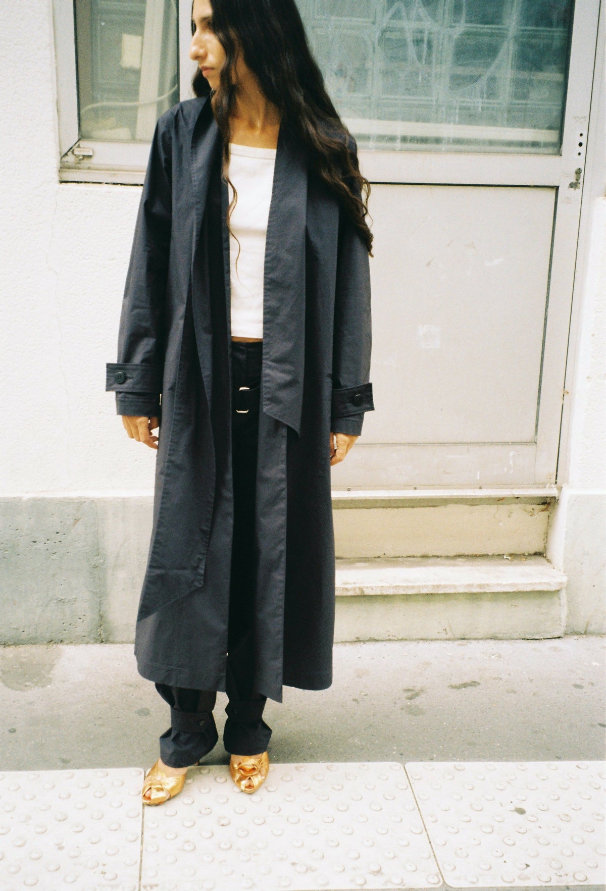 Scarf Trench, Navy